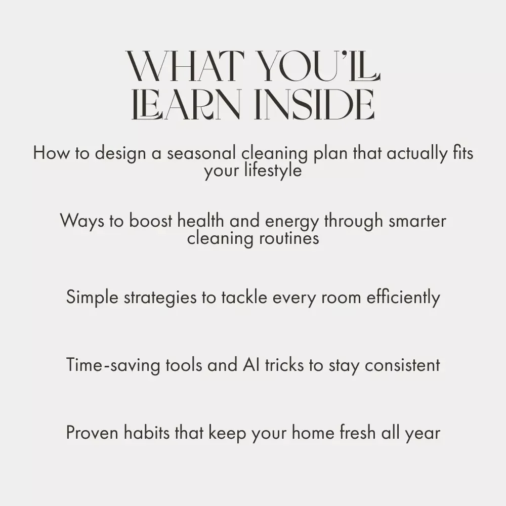 Seasons of Shine: Your Smart Guide to Deep Cleaning Every Season | Printable Home Cleaning Planner | Seasonal Deep Cleaning eBook | how to plan seasonal deep cleaning