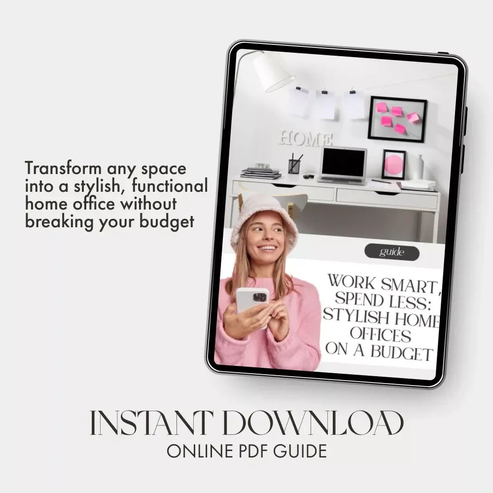Work Smart, Spend Less: Stylish Home Offices on a Budget | How to Style a Home Office on a Budget | Digital Download Guide for Affordable, Modern Workspaces