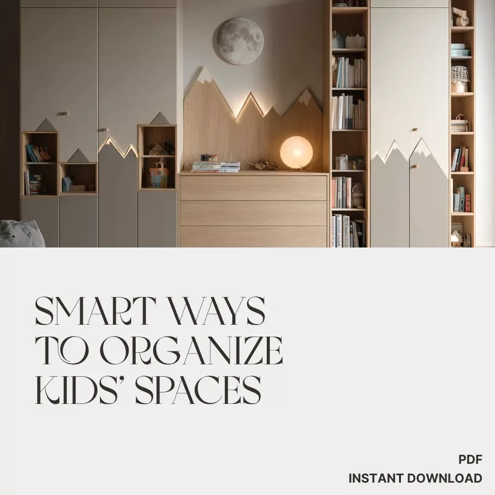 Smart Ways to Organize Kids’ Spaces — A Fun, Practical Checklist for Parents | Digital Download | Printable Home Organization Guide for Families | how to organize kids spaces smartly | Kid Room Decluttering Ideas