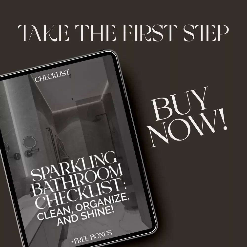 Sparkling Bathroom Checklist: Clean, Organize, and Shine | Digital Cleaning Guide for a Fresh, Organized Bathroom | How to Clean and Organize Your Bathroom