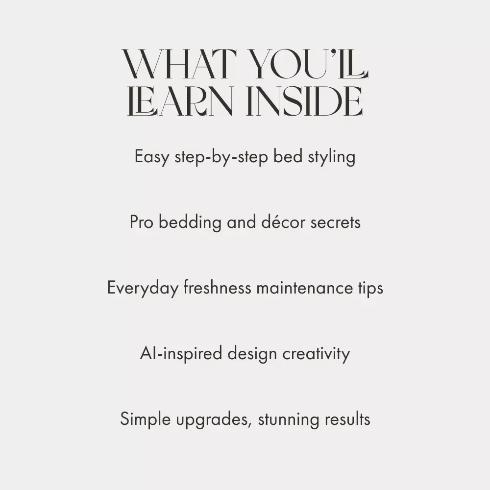 Elevate Your Bedroom: The Secrets to a Hotel-Style Bed | Digital Guide for How to Make Your Bed Look Like a Hotel Bed | Step-by-Step eBook for Luxe Home Styling