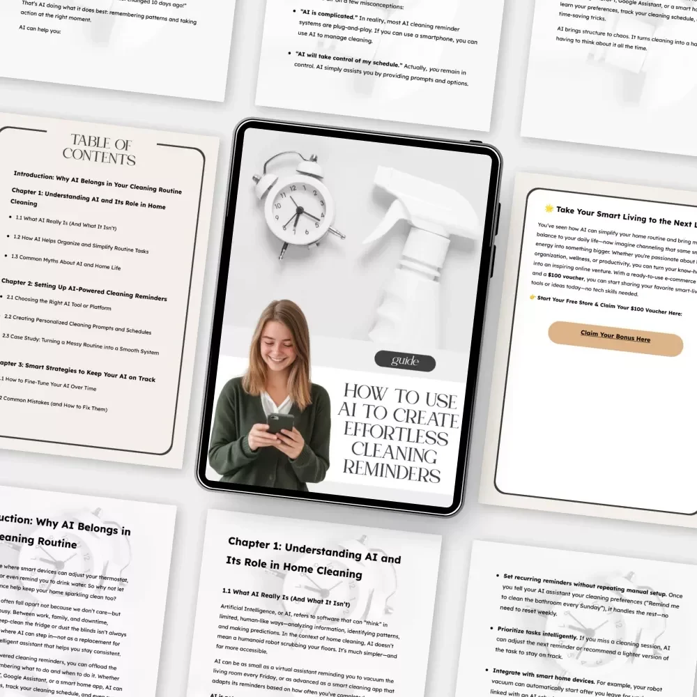 How to Use AI to Create Effortless Cleaning Reminders | Digital Guide for Smarter Home Routines, Productivity, and Organized Living