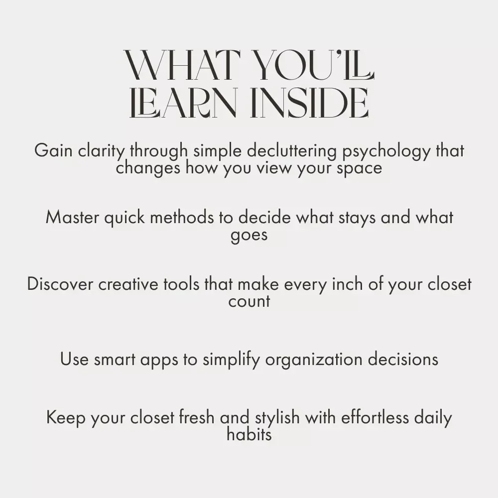 Closet Zen: Smart, Simple, and Stylish Ways to Organize Your Space | Digital Guide for Effortless Closet Organization | Minimalist Decluttering Tips & Ways to Organize Closets Efficiently