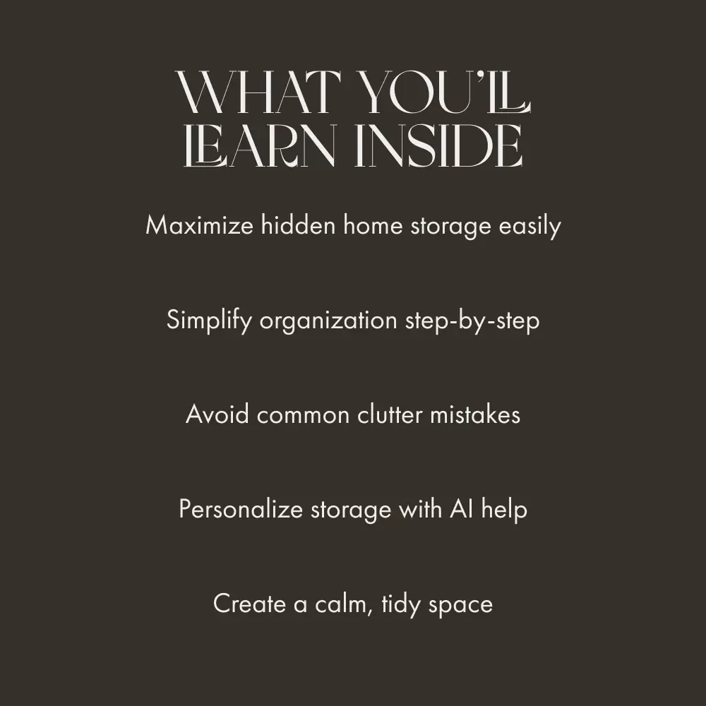 Hidden Space Magic | Under Bed Storage Guide, Organization eBook, AI Decluttering Prompts, Small Space Home Organization Checklist, Digital Download