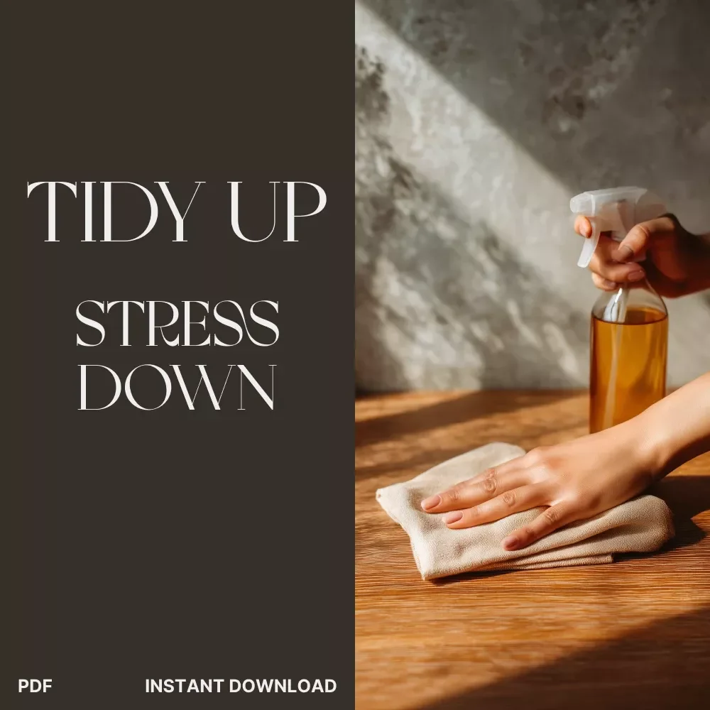 Tidy Up, Stress Down: Smart Reminders for a Cleaner Life | Digital Guide for Home Organization, How to Schedule Tidy Up Reminders, Declutter Checklist & Productivity eBook
