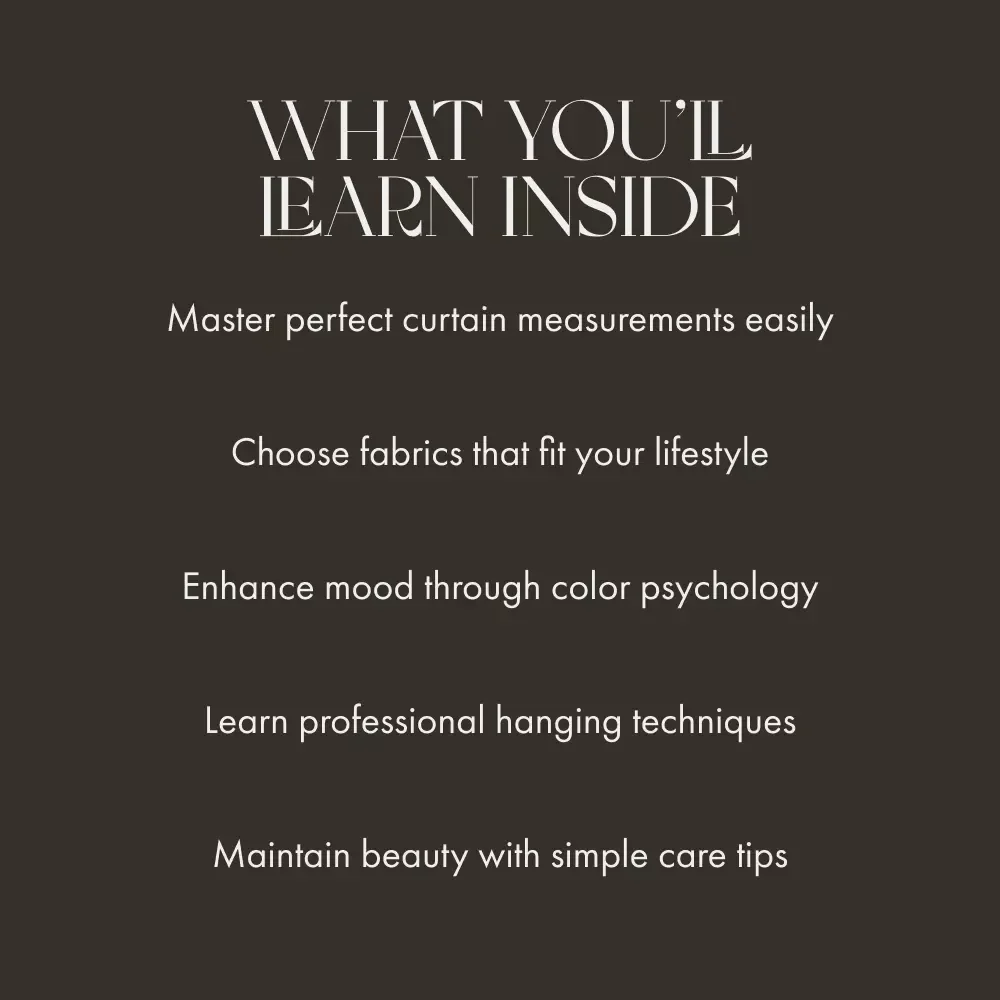Curtains That Complete Your Home | Digital gUIDE on How to Choose Curtains | Interior Design & Home Styling eBook