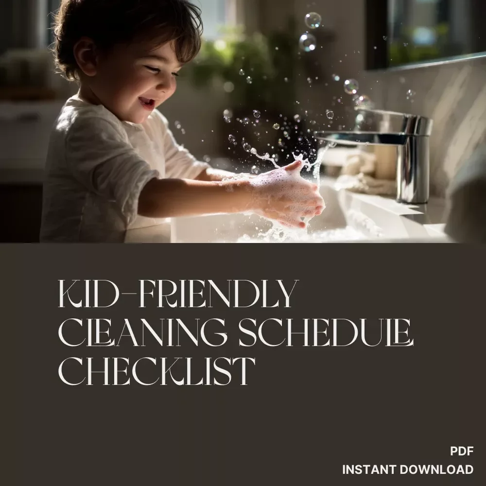 Kid-Friendly Cleaning Schedule Checklist | Printable Routine Chart for Kids | Best Way to Set Up a Kid Friendly Cleaning Schedule