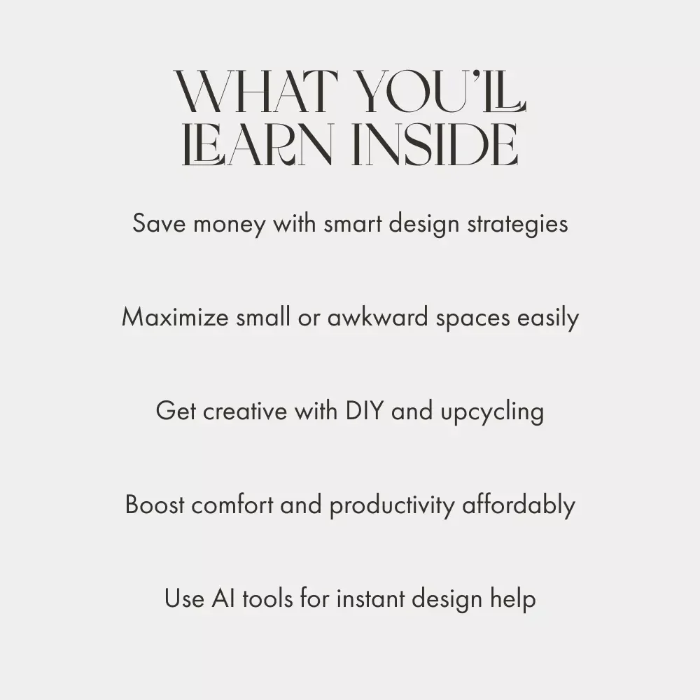 Work Smart, Spend Less: Stylish Home Offices on a Budget | How to Style a Home Office on a Budget | Digital Download Guide for Affordable, Modern Workspaces