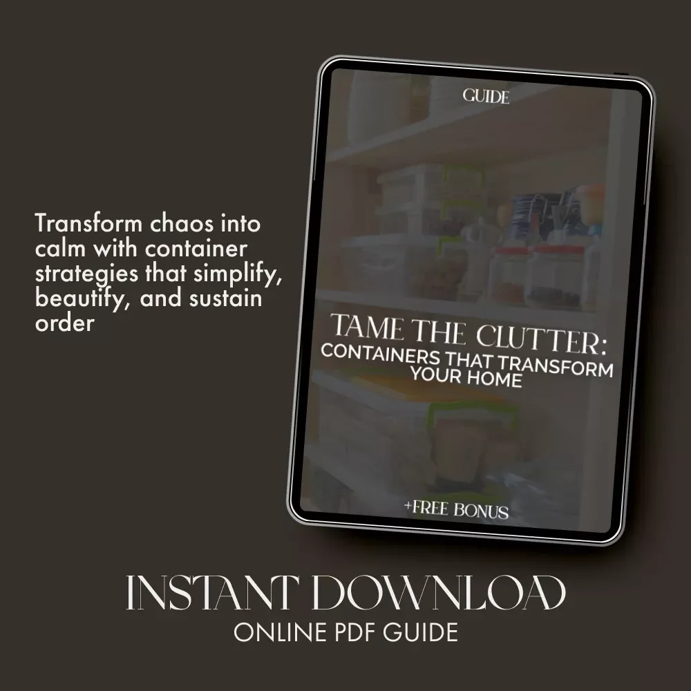 Tame the Clutter: Containers That Transform Your Home | Digital Guide for Instant Organization | Learn What Basic Containers Reduce Mess Instantly