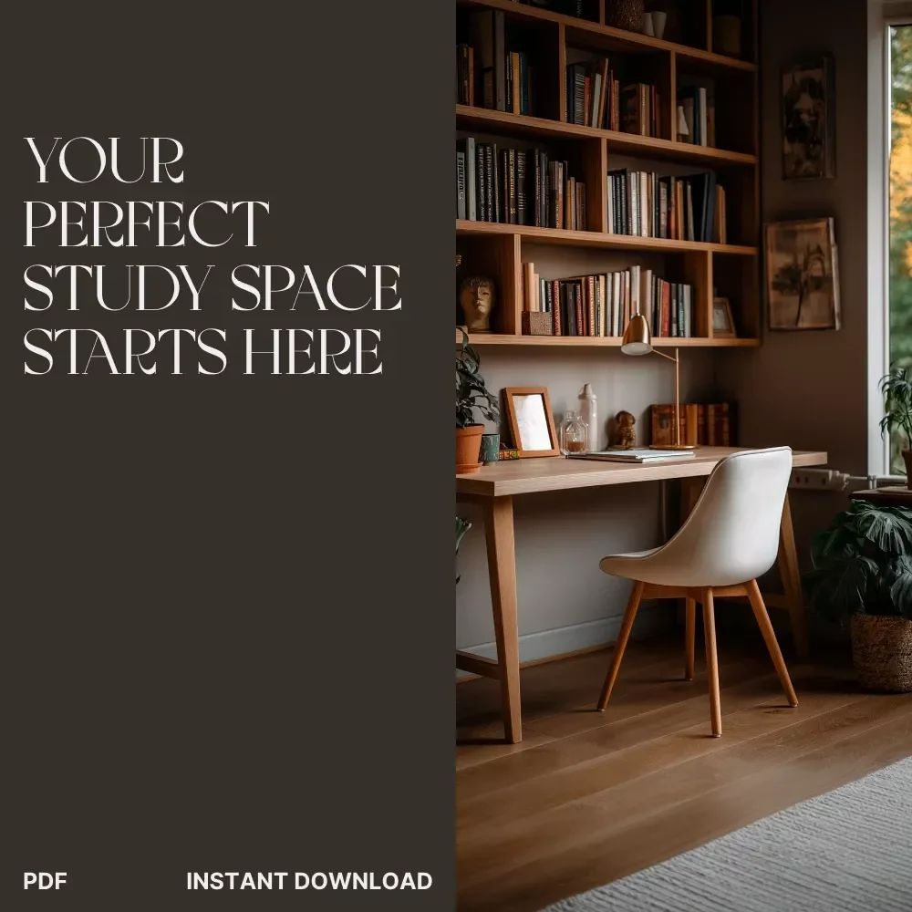 Your Perfect Study Space Starts Here | The Best Way to Design a Study Area | Digital eBook Guide for Students & Creatives
