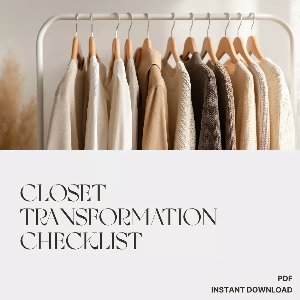 Closet Transformation Checklist: Master Your Space Like a Pro | Digital Download | Closet Organization Guide | Declutter, Design & Simplify | Printable Home Organization eBook | Small Space Storage Solution
