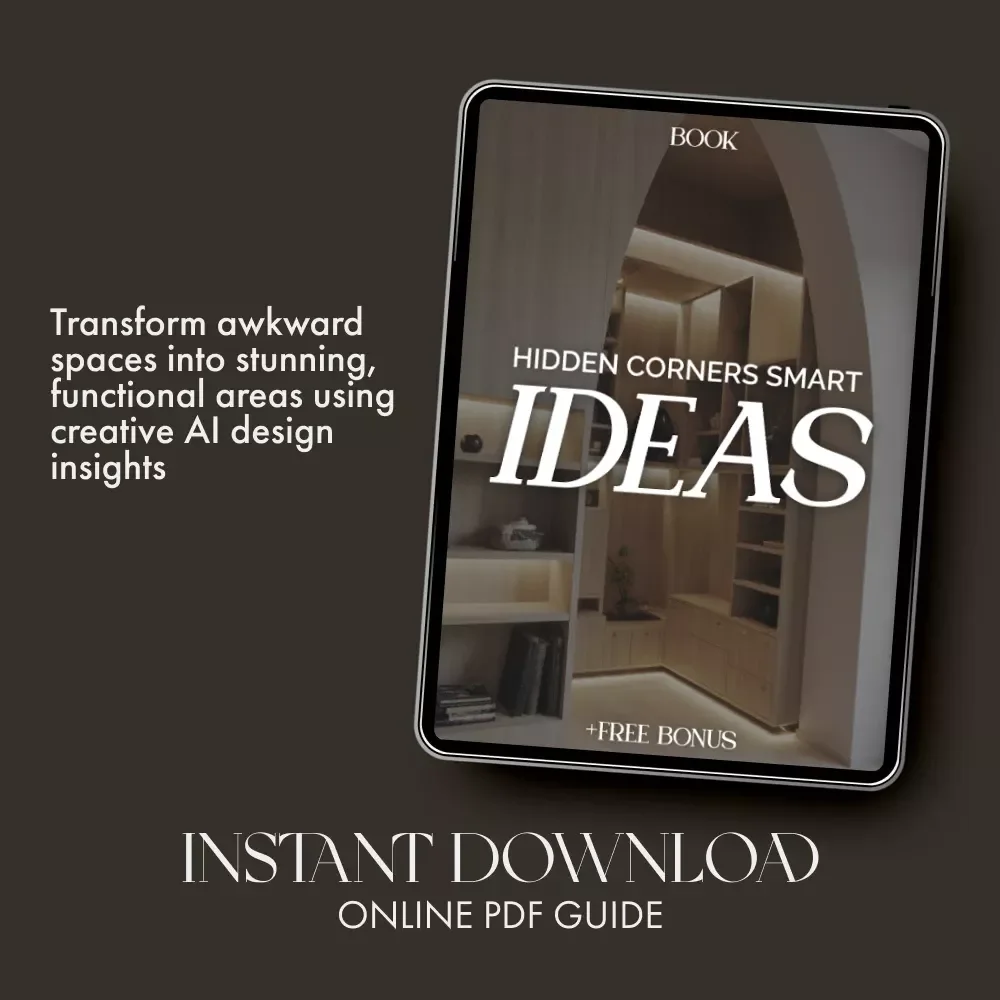 Hidden Corners Smart Ideas | How to Use AI to Brainstorm Storage Solutions for Awkward Spaces | Home Design eBook, AI Interior Guide, Digital Download for Clever Organization