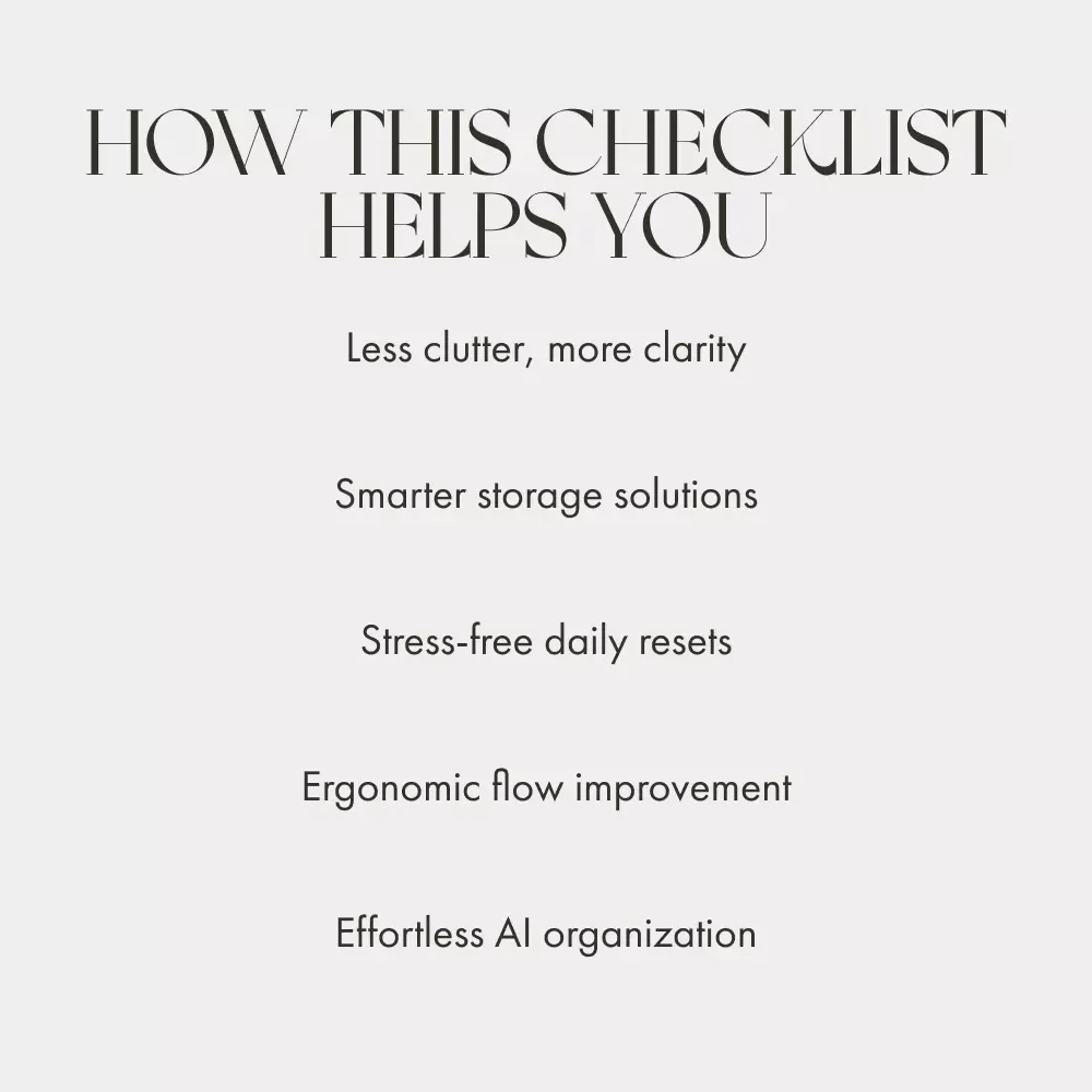 The Home Workspace Tidy-Up Checklist | Digital Download | Best Way to Keep Home Workspace Tidy | Printable Productivity & Organization Guide for Minimalist Desk Setup