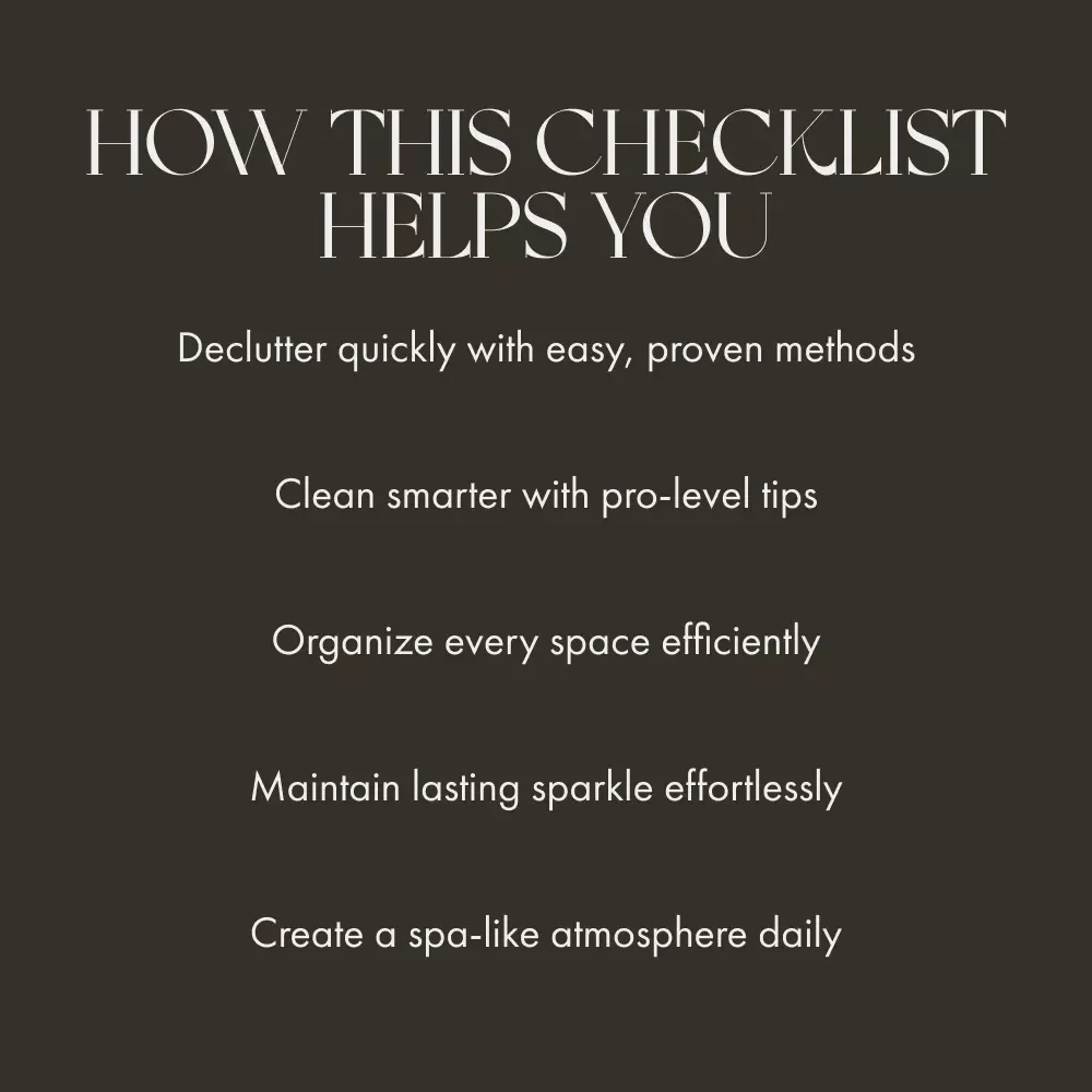 Sparkling Bathroom Checklist: Clean, Organize, and Shine | Digital Cleaning Guide for a Fresh, Organized Bathroom | How to Clean and Organize Your Bathroom