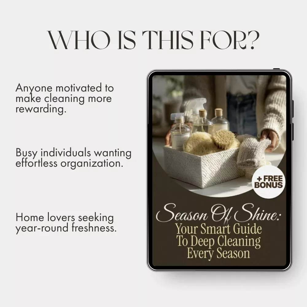 Seasons of Shine: Your Smart Guide to Deep Cleaning Every Season | Printable Home Cleaning Planner | Seasonal Deep Cleaning eBook | how to plan seasonal deep cleaning