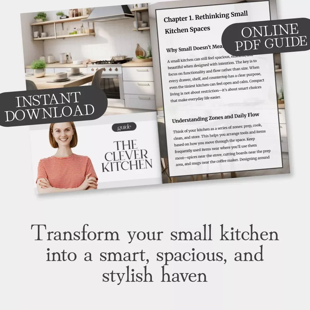 The Clever Kitchen Guide | The Ultimate Small Kitchen Organization & Design Blueprint | Best Way to Organize a Small Kitchen eBook for Tiny Spaces, Apartment Kitchens & Minimalist Homes