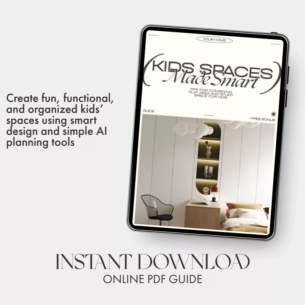 Kids Spaces Made Smart | Digital eBook Guide for Parents | Kids Room Organization, Playroom Design, and AI-Powered Planning Checklist