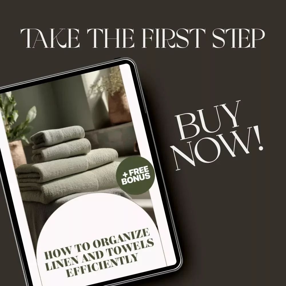 How to Organize Linen and Towels Efficiently | Printable Home Organization Checklist | Declutter, Sort & Store Like a Pro