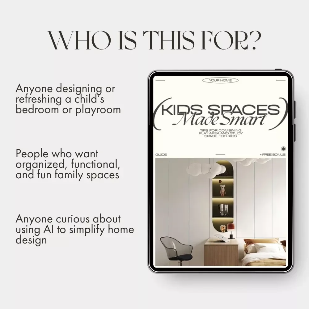 Kids Spaces Made Smart | Digital eBook Guide for Parents | Kids Room Organization, Playroom Design, and AI-Powered Planning Checklist