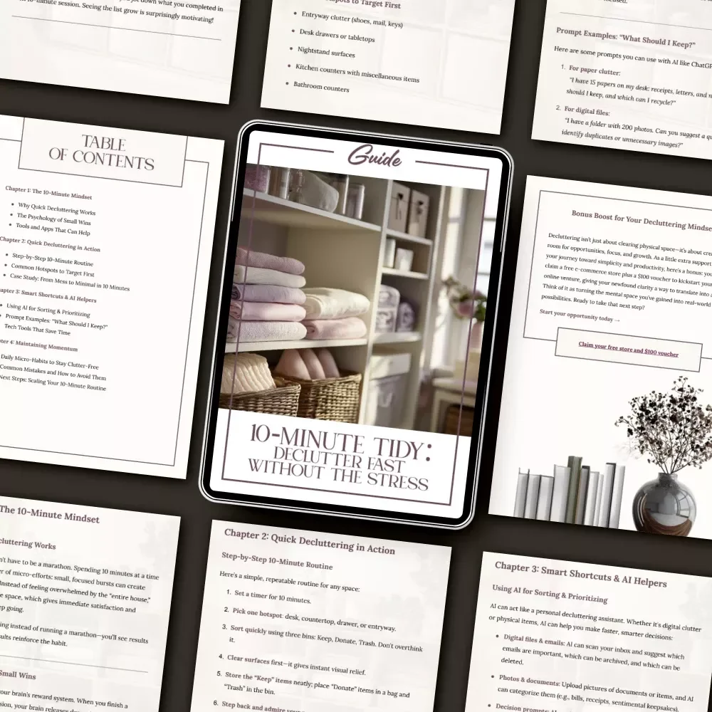 10-Minute Tidy: Declutter Fast Without the Stress | How to Declutter in 10 Minutes | Quick Decluttering Guide for Busy People