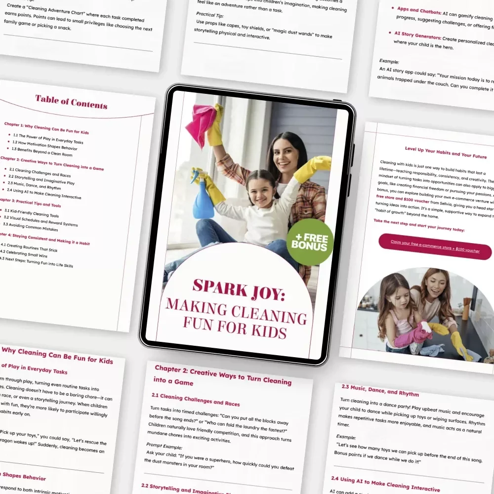 Spark Joy: Making Cleaning Fun for Kids | Digital Guide for Parents with Tips for Making Cleaning Fun for Kids