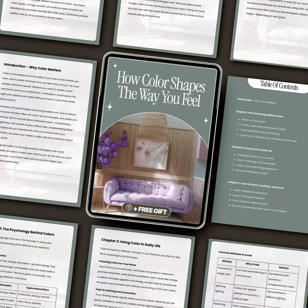 How Color Shapes the Way You Feel – Digital eBook Guide | Color Psychology, Mood Boosting Design, Home Décor & Creative Inspiration Download
