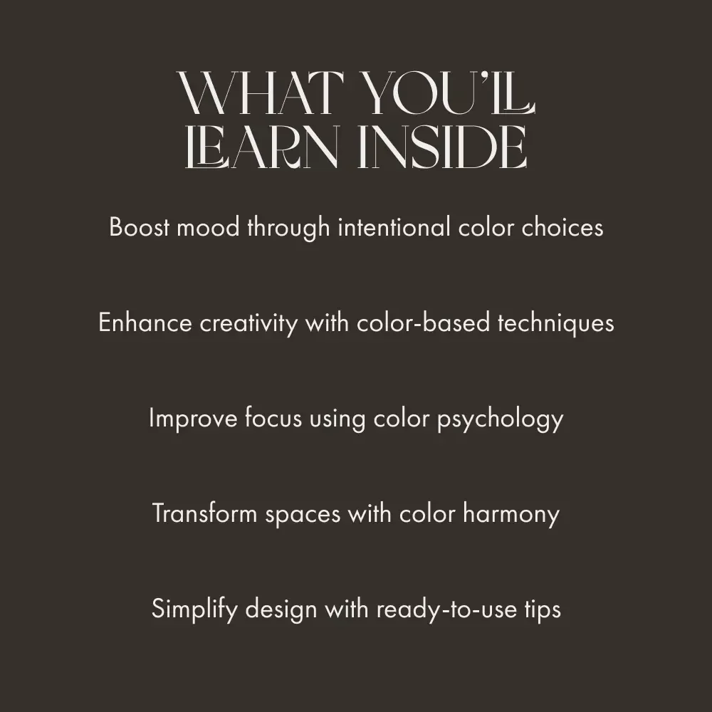 How Color Shapes the Way You Feel – Digital eBook Guide | Color Psychology, Mood Boosting Design, Home Décor & Creative Inspiration Download
