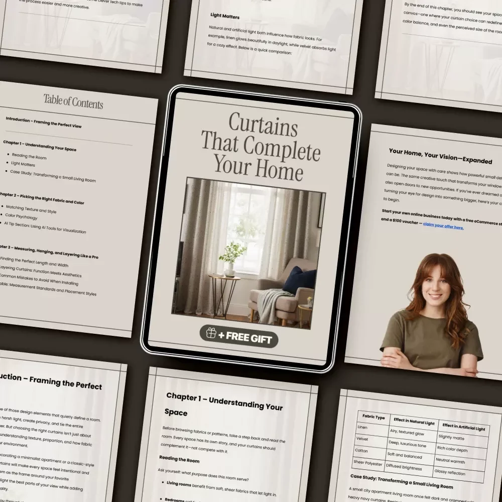 Curtains That Complete Your Home | Digital gUIDE on How to Choose Curtains | Interior Design & Home Styling eBook