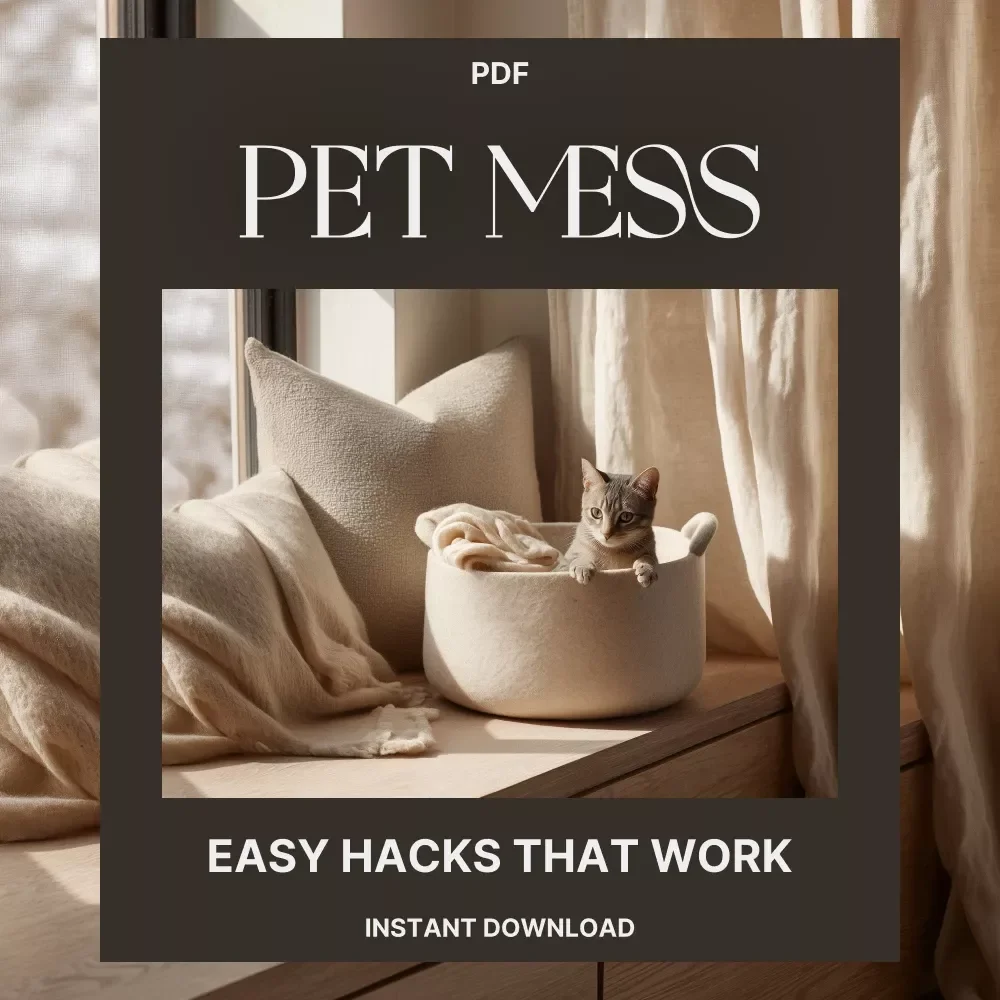 Easy Pet Mess Hacks That Work | Printable Pet Cleaning Checklist | Simple Hacks to Help with Pet Mess | Digital Download for Pet Owners