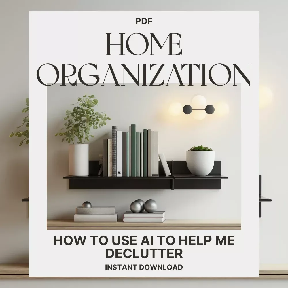 AI Declutter: Smarter, Faster, Stress-Free Home Organization | eBook on How to Use AI to Help Me Declutter | Digital Download Guide for Effortless Home Organization