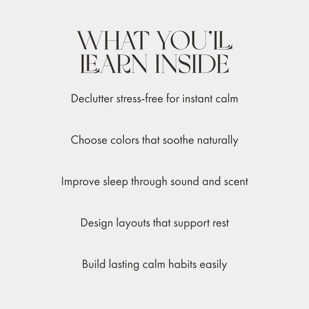 Simple Ways to Create a Calm Bedroom | Ebook for Mindful Living | Digital Download Guide with Tips for Calm Bedroom Atmosphere, Decluttering, Lighting & Relaxation