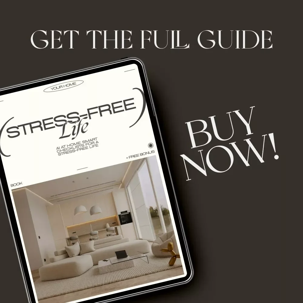 AI at Home: Smart Checklists for a Stress-Free Life | Digital eBook Guide on how to use AI for home checklists | AI-Powered Home Organization & Productivity Planner