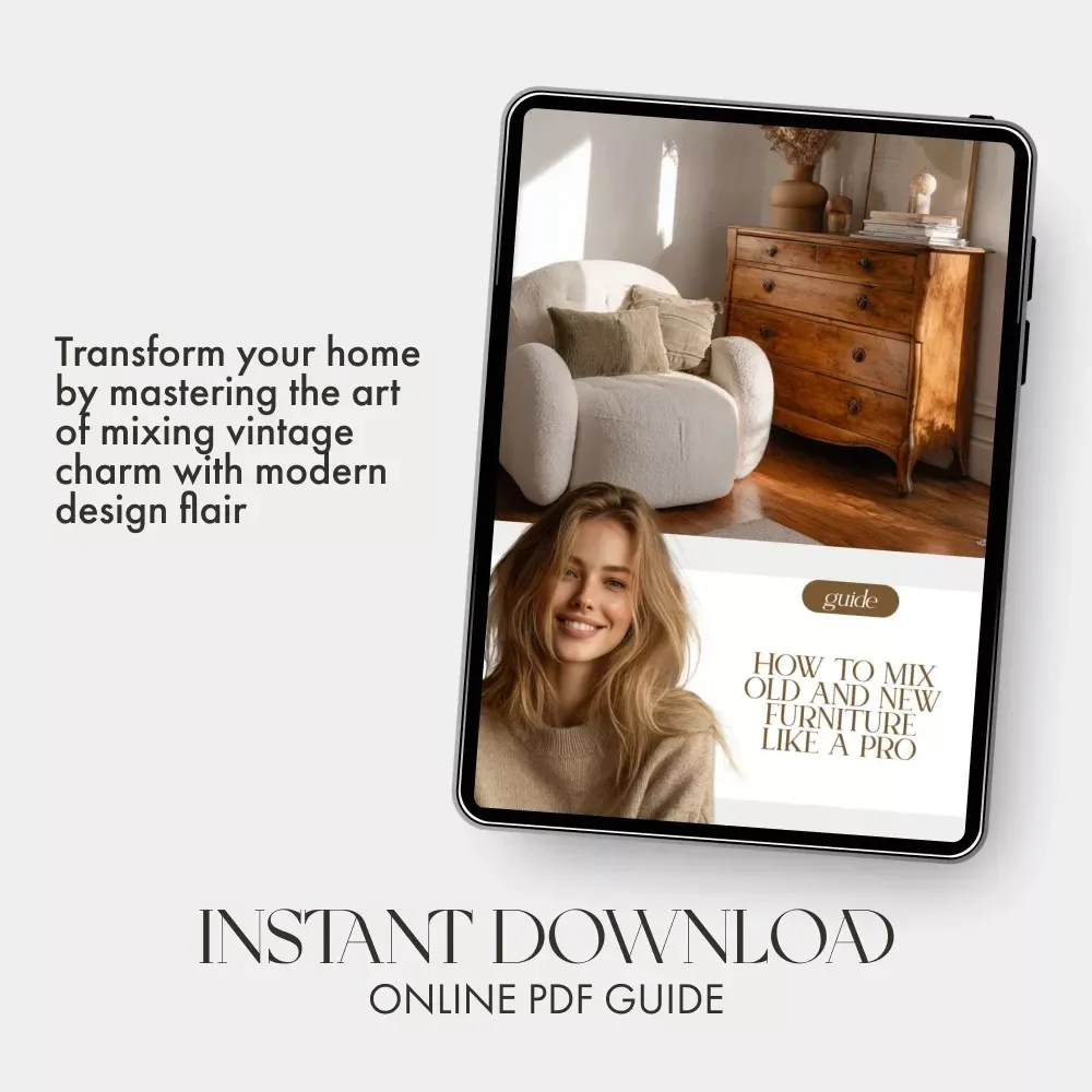 How to Mix Old and New Furniture Like a Pro | Interior Design Guide for Stylish, Balanced Spaces | Digital Download Home Styling eBook on how to mix old and new furniture with timeless results