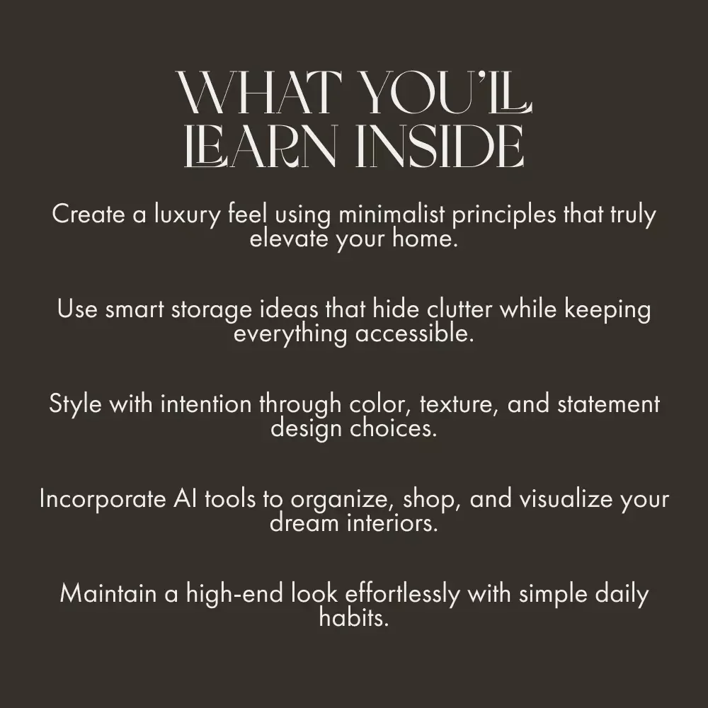 How to Declutter Your Home to Look Luxurious | Modern Minimalist eBook Guide for Creating an Expensive-Looking Space