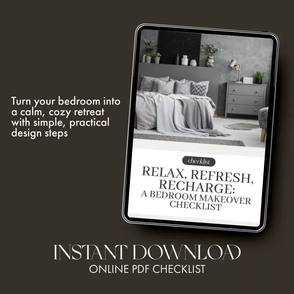 Relax, Refresh, Recharge: A Bedroom Makeover Checklist | Digital Home Décor Guide, Bedroom Retreat Transformation, Printable Self-Care Checklist for Peaceful Sleep & Mindful Living