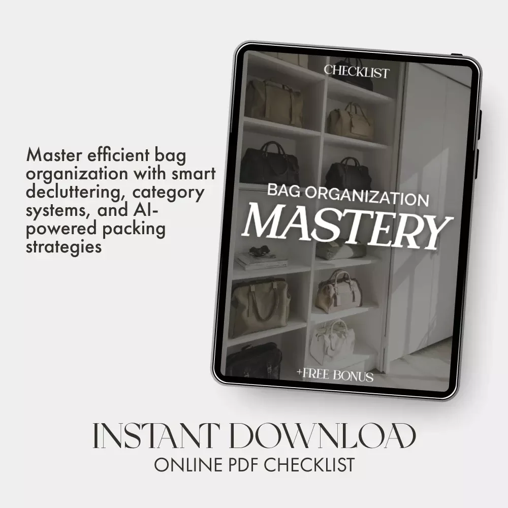 Bag Organization Mastery Checklist | Digital Download | Ultimate Guide to the Best Way to Organize Bags for Travel, Work, and Everyday Life