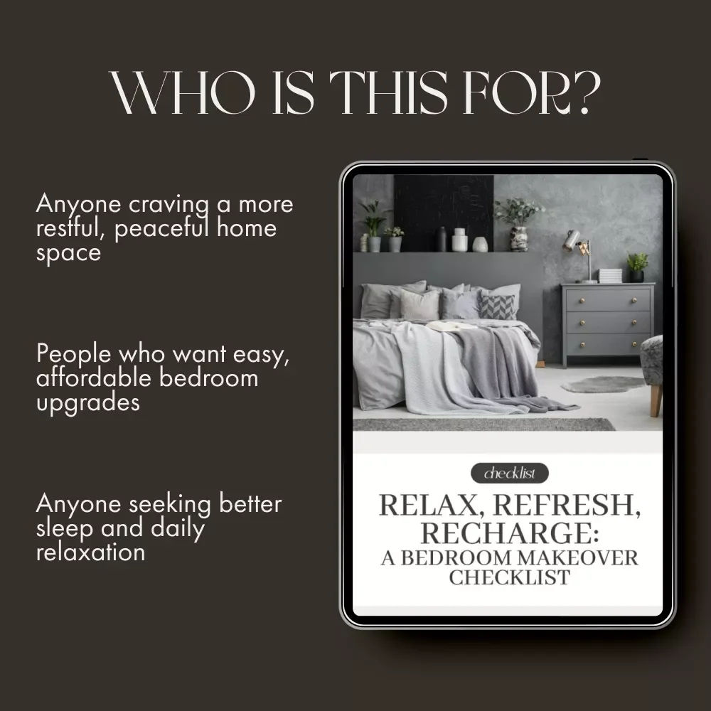 Relax, Refresh, Recharge: A Bedroom Makeover Checklist | Digital Home Décor Guide, Bedroom Retreat Transformation, Printable Self-Care Checklist for Peaceful Sleep & Mindful Living