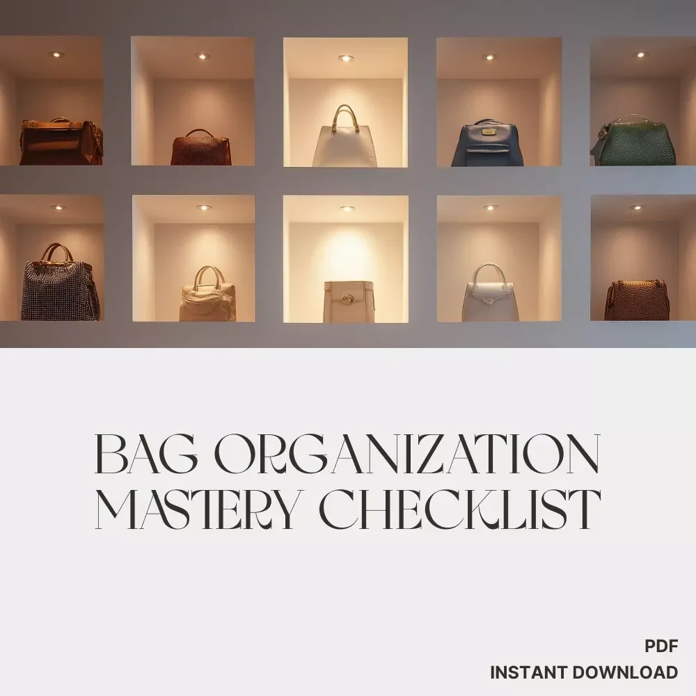 Bag Organization Mastery Checklist | Digital Download | Ultimate Guide to the Best Way to Organize Bags for Travel, Work, and Everyday Life