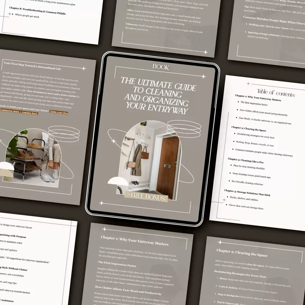 The Ultimate Guide to Cleaning and Organizing Your Entryway | Digital Download eBook, Checklist & Step-by-Step Guide for Home Organization, Decluttering, Storage Solutions, and Entryway Styling
