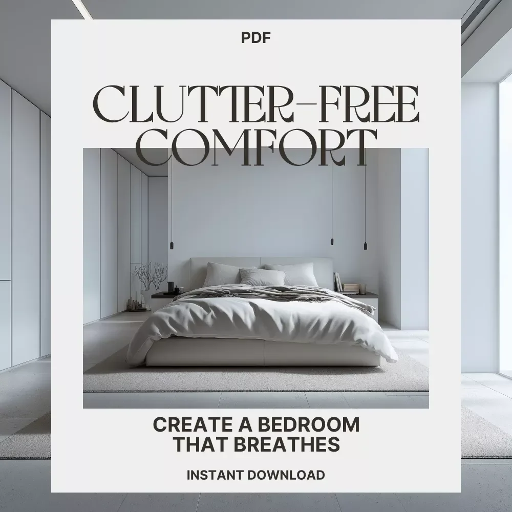 Clutter-Free Comfort: Create a Bedroom That Breathes | Digital Decluttering Guide for Peaceful Sleep & Minimalist Living | Tips for Keeping Bedroom Clutter Free