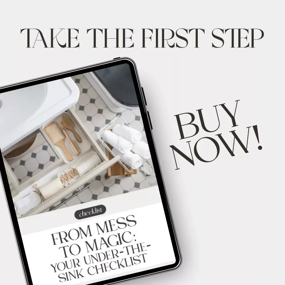 From Mess to Magic: Your Under-the-Sink Checklist | Printable Home Organization Guide | How to Organize Under the Sink | Digital Download