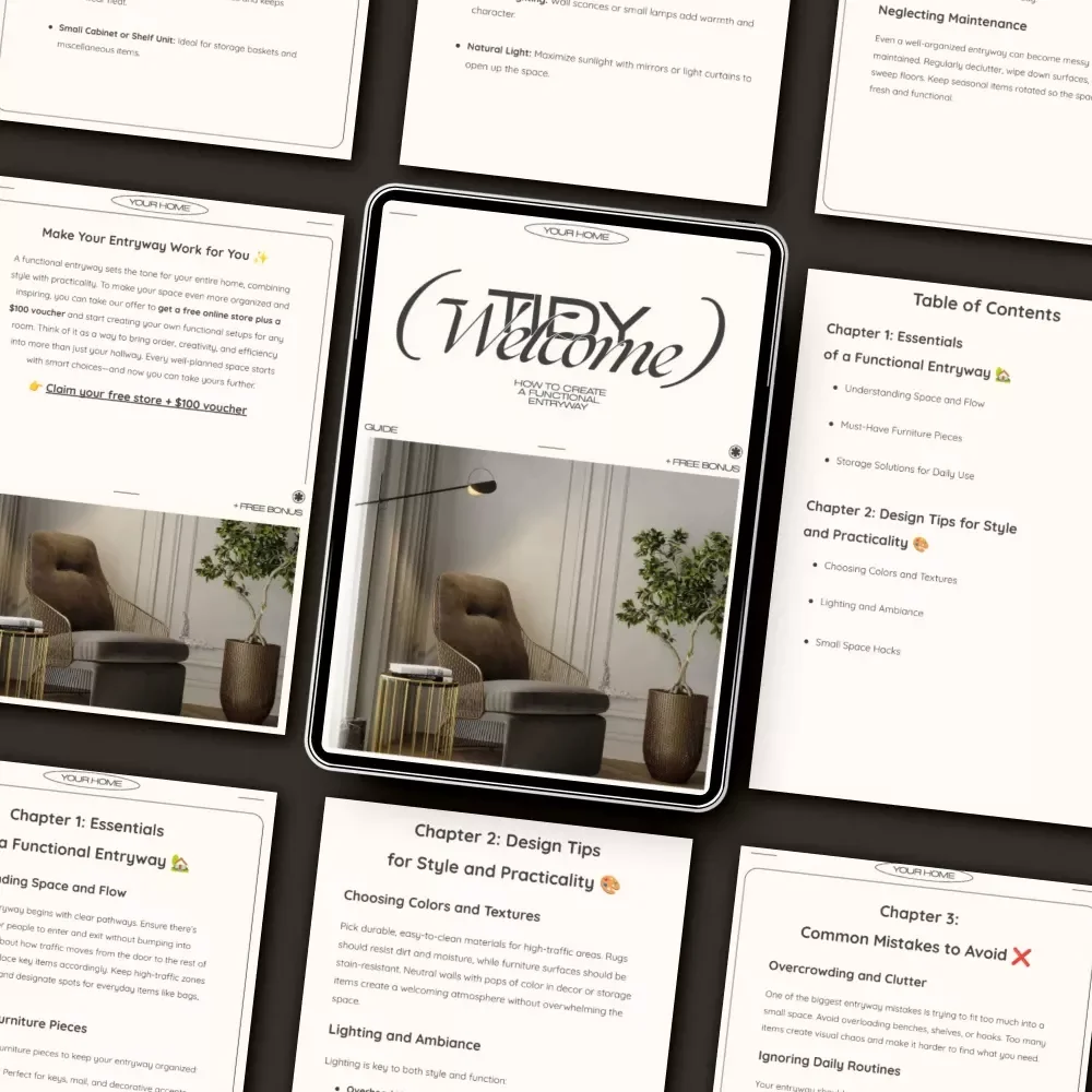 Tidy Welcome | Functional Entryway Guide, Home Organization eBook, Small Space Decor Tips, AI-Powered Interior Inspiration, Digital Download