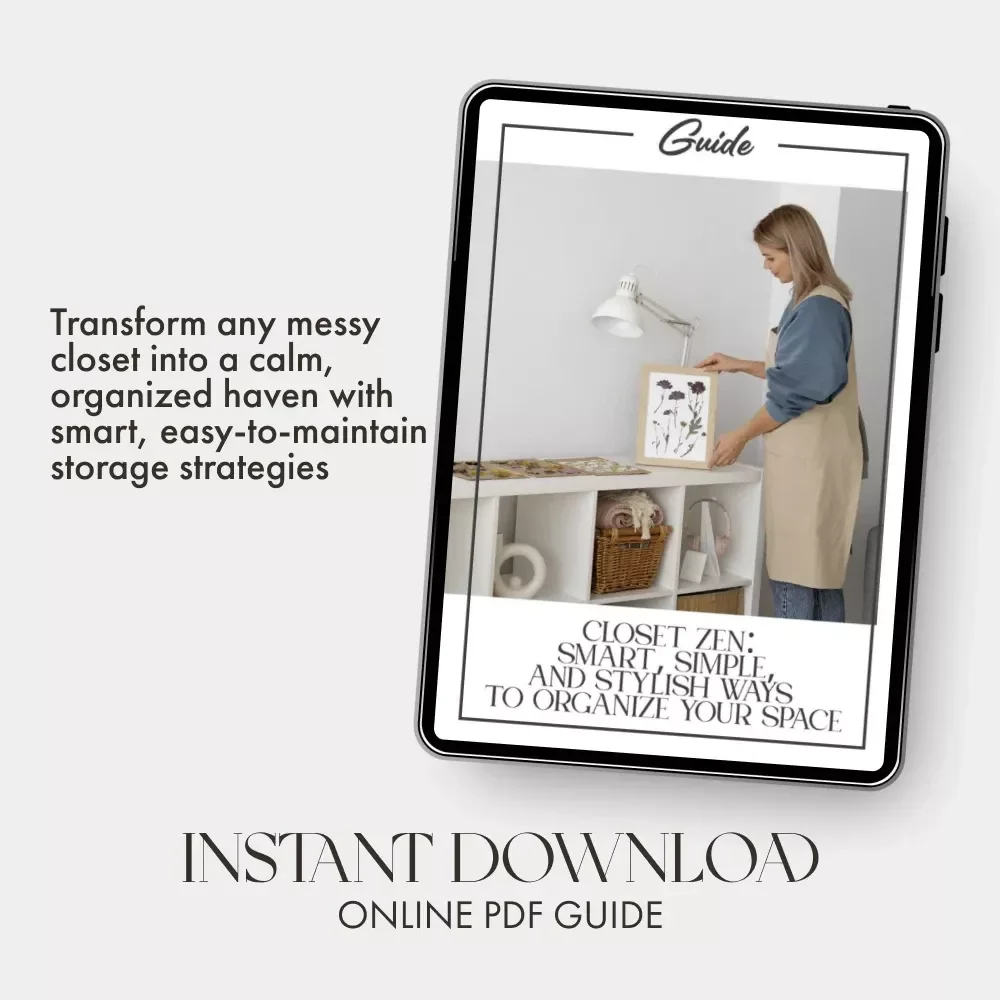 Closet Zen: Smart, Simple, and Stylish Ways to Organize Your Space | Digital Guide for Effortless Closet Organization | Minimalist Decluttering Tips & Ways to Organize Closets Efficiently