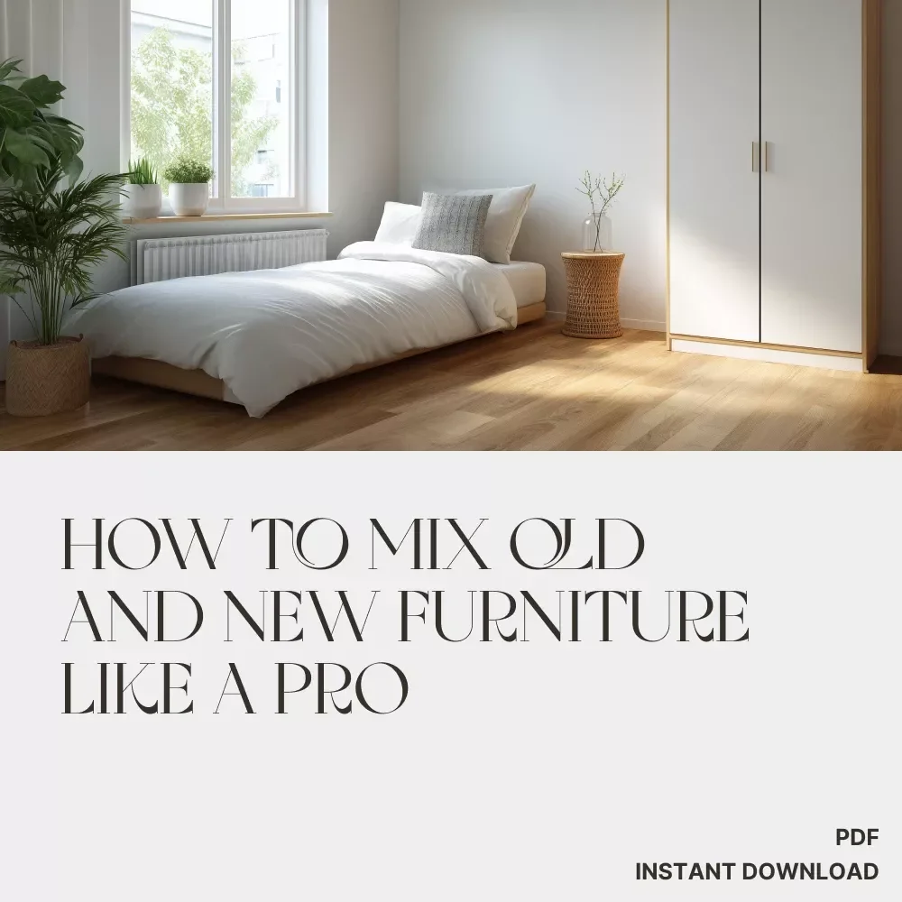 How to Mix Old and New Furniture Like a Pro | Interior Design Guide for Stylish, Balanced Spaces | Digital Download Home Styling eBook on how to mix old and new furniture with timeless results