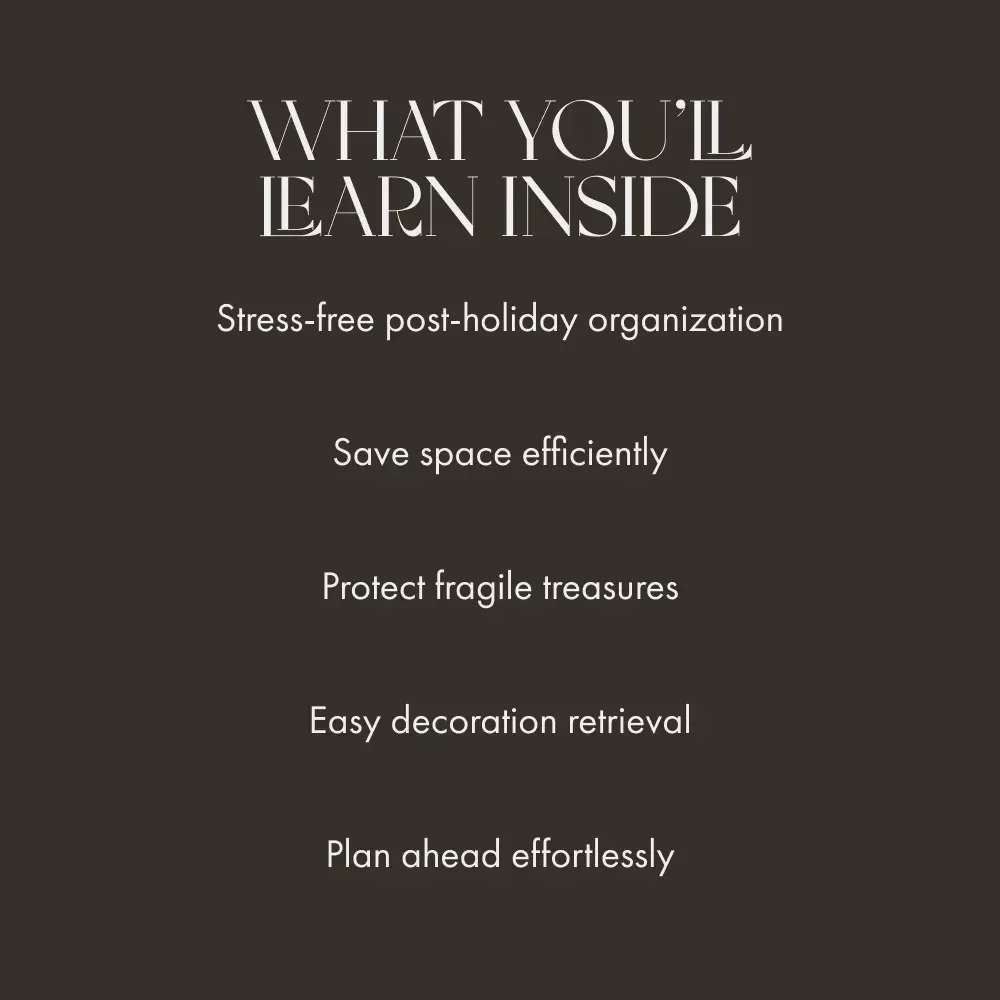 Holiday Storage Made Simple: Smart Tips | Ultimate Digital Guide on How to Store Holiday Decorations Efficiently | Declutter, Organize & Protect Your Festive Decor Like a Pro