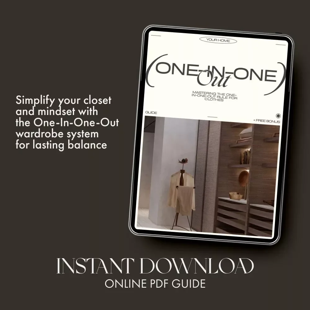 Wardrobe Zen: Mastering the One-In-One-Out Rule for Clothes | Minimalist Wardrobe Guide | Learn how one in one out works with clothes to create calm, order, and lasting style