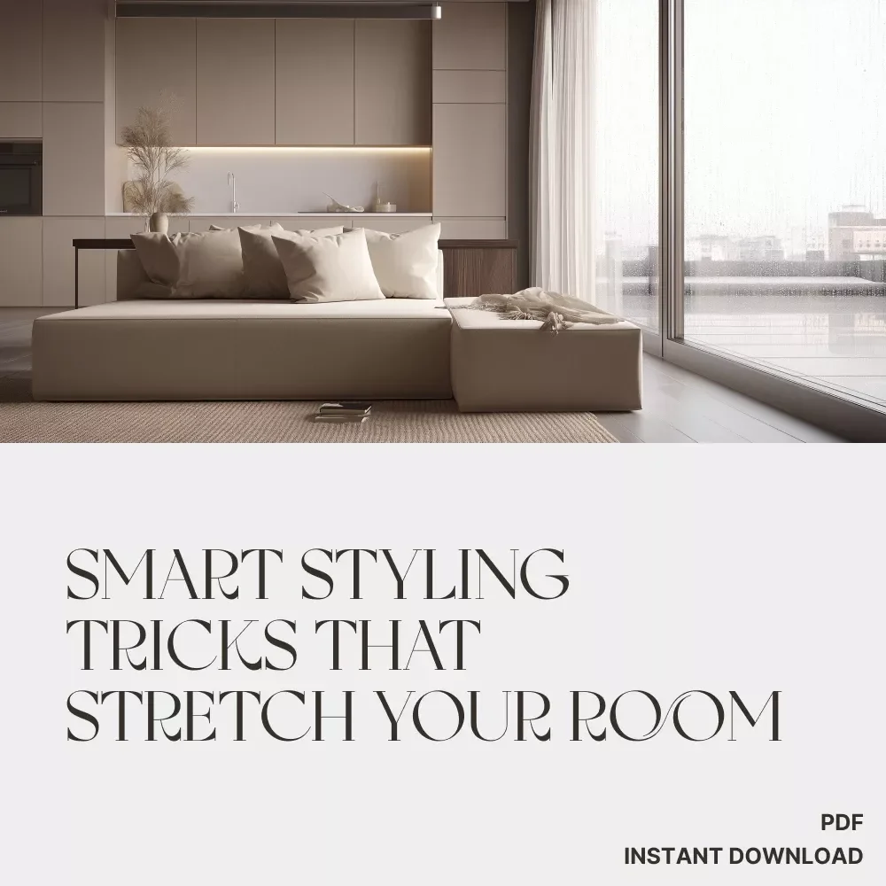Smart Styling Tricks That Stretch Your Room | How to Style Rooms to Feel Larger on a Budget | Home Design Guide for Small Spaces, DIY Interior Styling eBook