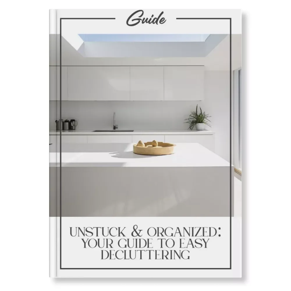 Unstuck & Organized: Your Guide to Easy Decluttering | Digital Decluttering Guide | How to Start Decluttering When You Feel Stuck | Printable Minimalist eBook for Home Organization & Mindset Reset