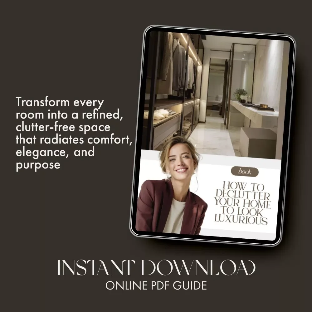 How to Declutter Your Home to Look Luxurious | Modern Minimalist eBook Guide for Creating an Expensive-Looking Space