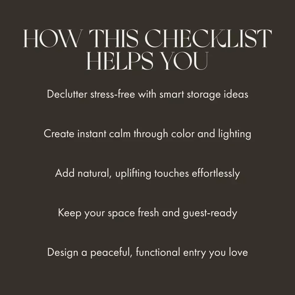 The Calm & Welcoming Entryway Checklist | Digital Home Styling Guide for Serene Spaces | Best Way to Create a Calming Entryway